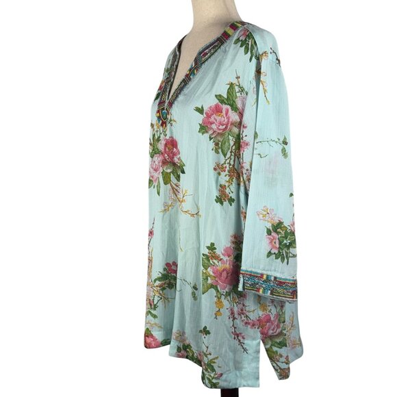 LIke new! Soft Surroundings Floral Embroidered Tunic Size 2X - Picture 2 of 12